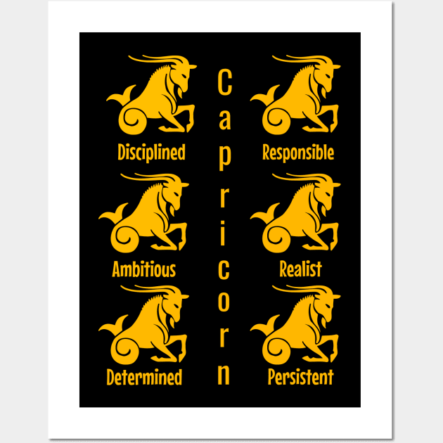 Capricorn horoscope Wall Art by cypryanus